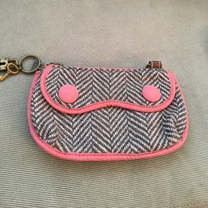 Gap pink and grey zip pouch